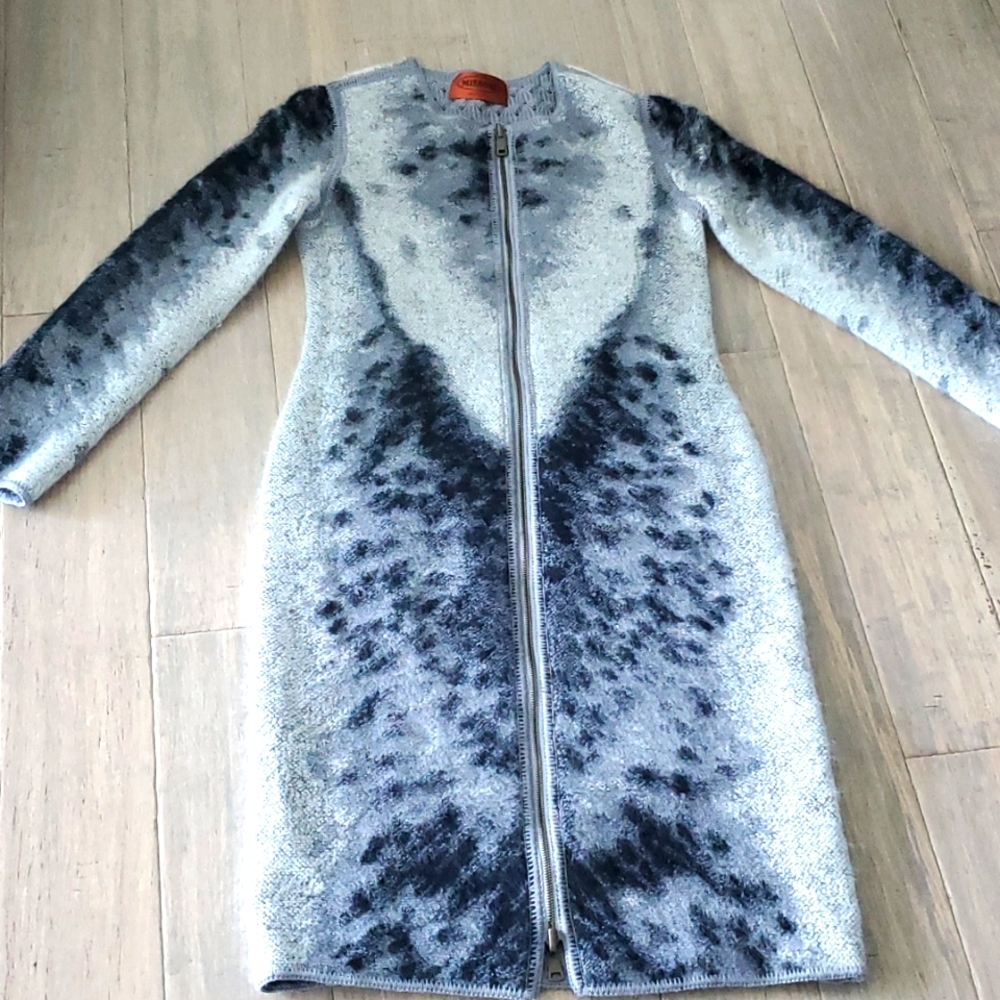 Missoni new made in Italy winter zippered dress coat 6  us 42